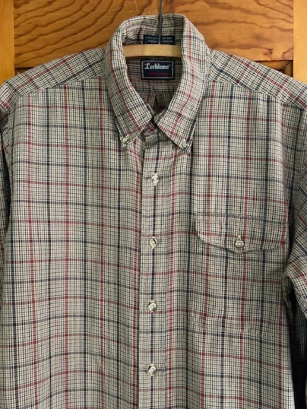 Vintage Lochlana By Hathaway  Plaid Cotton-Wool Flannel  Shirt  Men's Large